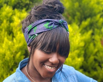 Headband for women, Wired head bands. African wax print head wrap,twist headbands, 50s Rockabilly Pin Up Land Girl