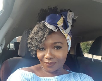 Satin Wired Headband, Rockabilly Twist Hair Scarf, Boho Headwrap
