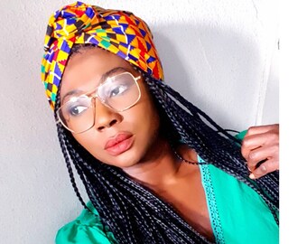 Ankara Headwrap: Wired Boho Headband, African Print Hair Scarf