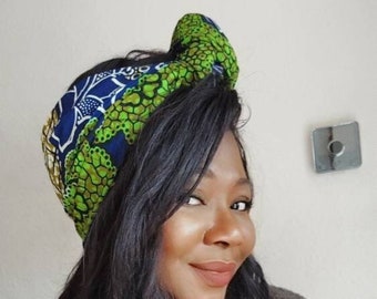Wired Ankara Headband: African Print Hair Scarf, Boho Head Wrap