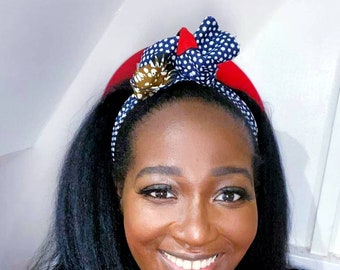 Wired Ankara Headwrap: Boho Hair Scarf, African Print Headband