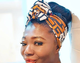 Wired Ankara Headband: African Print Boho Hair Scarf