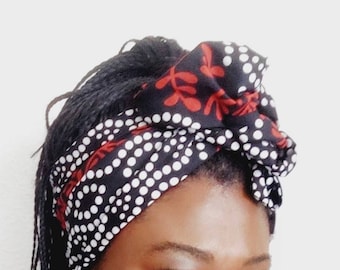 African head wrap - wired headband - boho headband - African Turban - Head Wraps for Women - Hair Wrap - Headwrap - Rockabilly