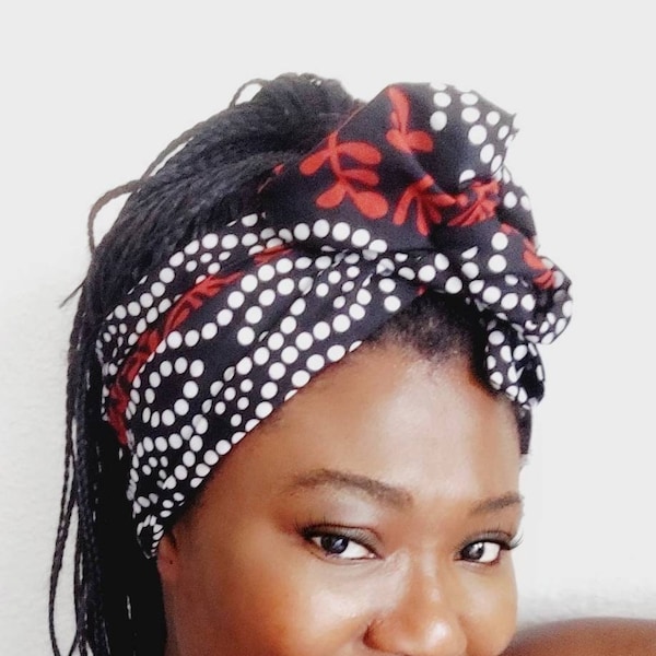 African head wrap - wired headband - boho headband - African Turban - Head Wraps for Women - Hair Wrap - Headwrap - Rockabilly