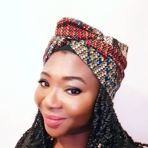 Wired Turban: Cotton Chemo Hat Headwrap - African Boho Style