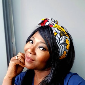 Boho Wire Headband, Dolly Bow Headband, Headband, Wired Head band, Wire headbands, african print  Headband, wired Headwrap