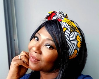 African Print Wired Headband: Boho Style Head Wrap