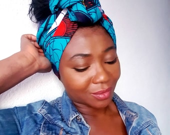 Wired Ankara Headband: African Print Head Wrap, Boho Chic Turban