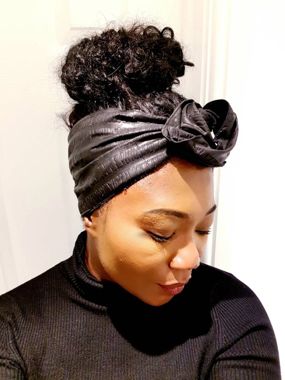 Black Wire Knotted Head Wraps Boho Hair Band Wide - Etsy Denmark