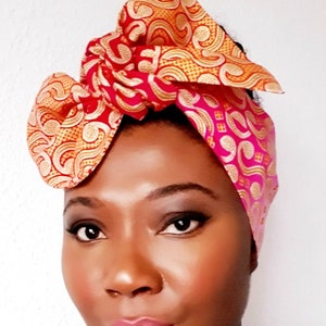 Wired headband, twist headbands, Dreadlocks wrap, Business, dolly Bow, Boho Wire Headwrap, Ankara head Scarf, African headwrap, black owned image 4