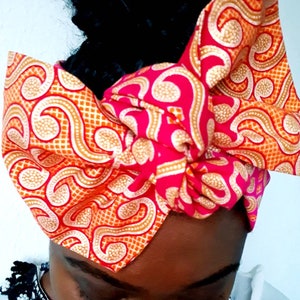 Wired headband, twist headbands, Dreadlocks wrap, Business, dolly Bow, Boho Wire Headwrap, Ankara head Scarf, African headwrap, black owned image 6