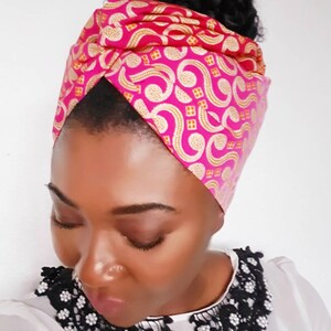 Wired headband, twist headbands, Dreadlocks wrap, Business, dolly Bow, Boho Wire Headwrap, Ankara head Scarf, African headwrap, black owned image 7