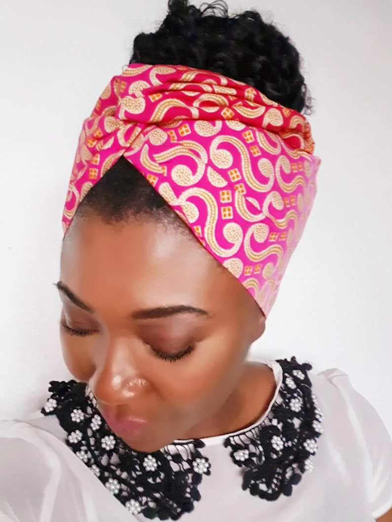 Wired headband, twist headbands, Dreadlocks wrap, Business, dolly Bow, Boho Wire Headwrap, Ankara head Scarf, African headwrap, black owned image 7