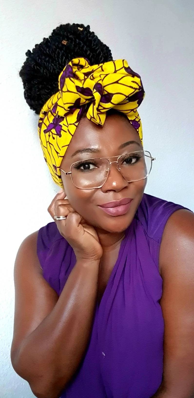 Wired Head Scarf Dolly Bow Headband / Inner Wired Headwrap /hair