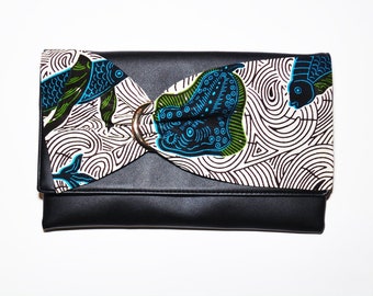 African print clutch bag, Ankara handbag, kente, fashion accessories, colour pop,  multi-coloured,  green c[utch, yellow bag