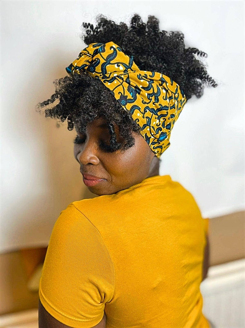 Head Wrap for women, Wire headband, Rockabilly Gift for her, wide twist headbands, Turban Women, ankara wide headband, Head Scarf image 3