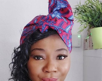 Bandeau filaire, Foulard filaire, Foulard pour femme, turbans, bandeau torsadé boho, couvre-chef Ankara, bandeau en nœud africain