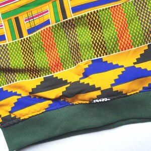 Kids ankara Sweatshirt, Africanprint Jumper Children Clothing Kente African Outfit winter Christmas Gift yellow green Blue Boys Girls image 4