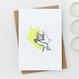 Carte de voeux typographique - Ombres sur le mur - Buffle