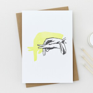 Carte de voeux typographique - Ombres sur le mur - Éléphant