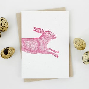 Handgedruckte Letterpress-Klappkarten „Hase“