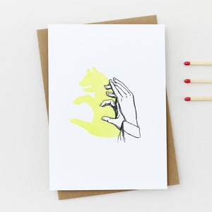 Carte de voeux typographique - Ombres sur le mur - Petit Ours