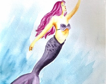 Watercolor Painting "Ariel”