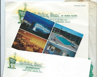 Vintage Holiday Inn Paper: sheets, envelopes, matchbook, postcard Nebraska
