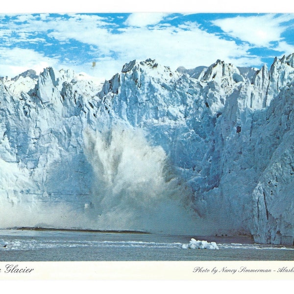 1980s postcard Columbia Glacier Prince William Sound Alaska Never Mailed