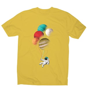 Astronaut balloons - illustration men&#39;s t-shirt