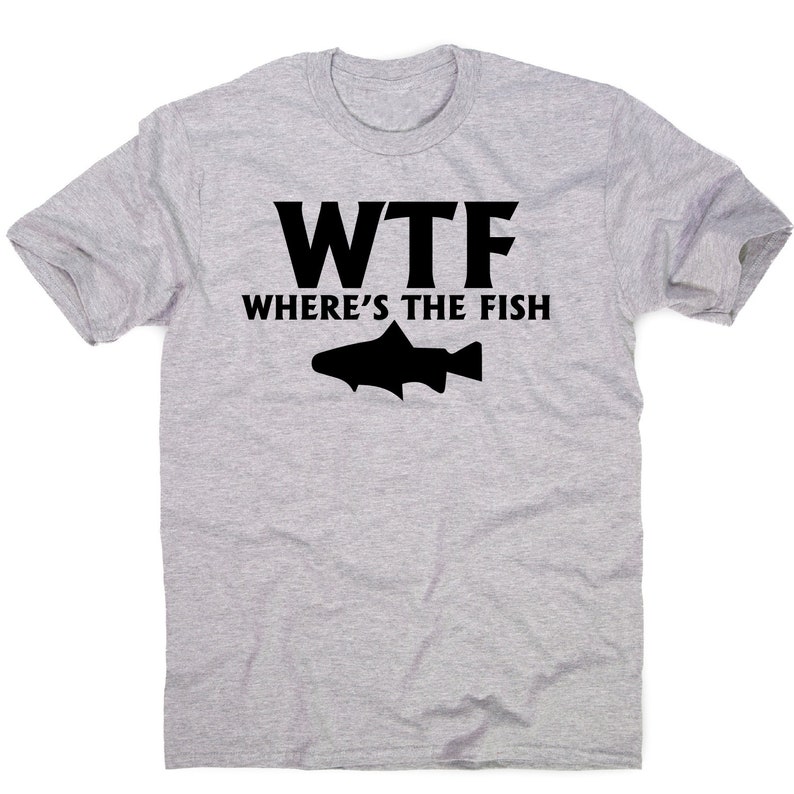 Wtf where's the fish funny fishing t-shirt men's | Etsy