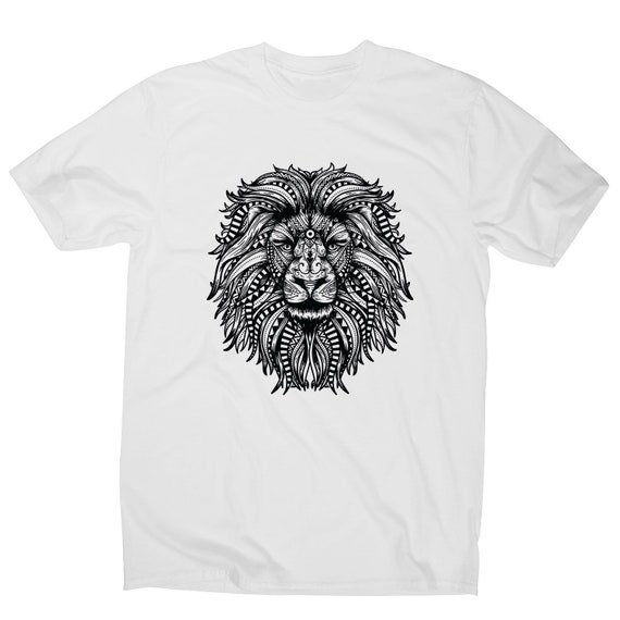 Mandala Lion Men's Funny Illustrations T-shirt | Etsy