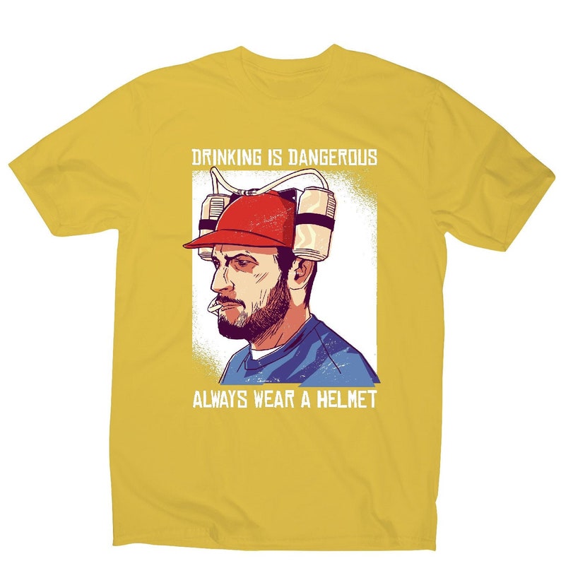 Funny Beer Helmet Men's Tshirt Etsy UK