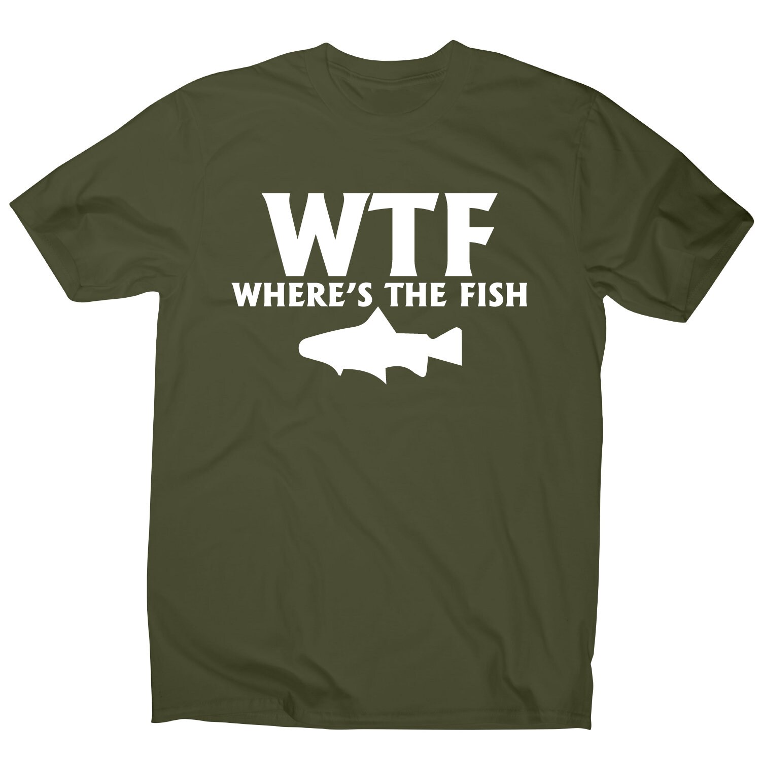 Wtf Where's the Fish Funny Fishing T-shirt Men's | Etsy UK