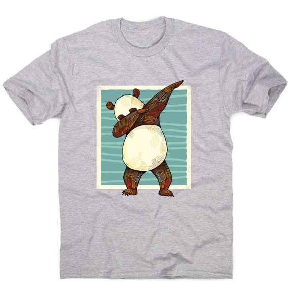 Panda Dabbing Illustration Men's T-shirt | Etsy
