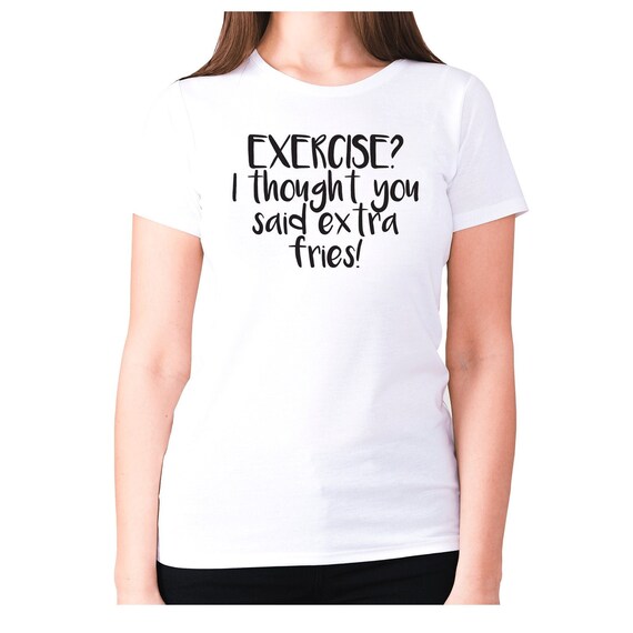 Womens Funny Gym T-shirt Slogan Tee 