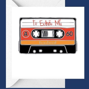 May include: A red and black cassette tape with the text "Te Extraño Mix" written on it. The tape is labeled with "A" and "60".