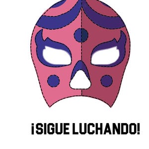 Sigue Luchando Greeting Card | Encouragement Card | Female Luchador Illustration