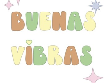 Buenas Vibras / Good Vibes Greeting Card | Positive Vibes Card