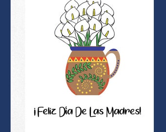 Feliz Día de las Madres Greeting Card | Spanish Mother’s Day Card | Floral Mother’s Day Card