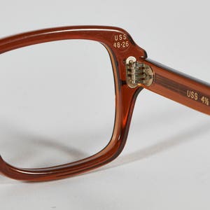 NEW Military Surplus Vintage Eyeglass Frames BCG Birth Control Glasses Brown Acetate image 4