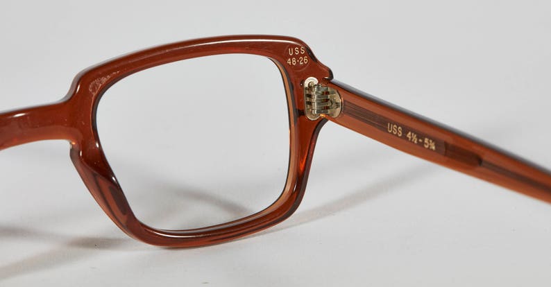 NEW Military Surplus Vintage Eyeglass Frames BCG Birth Control Glasses Brown Acetate image 4