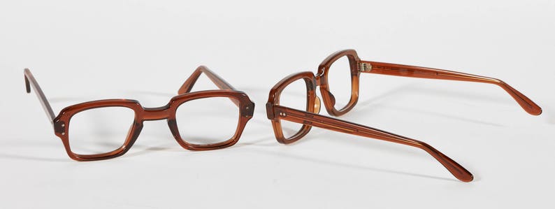 NEW Military Surplus Vintage Eyeglass Frames BCG Birth Control Glasses Brown Acetate image 6