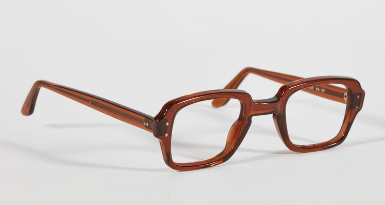 NEW Military Surplus Vintage Eyeglass Frames BCG Birth Control Glasses Brown Acetate image 2