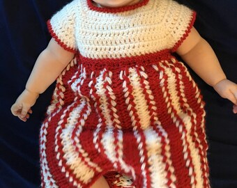 Hairpin Lace Crocheted Baby Dress