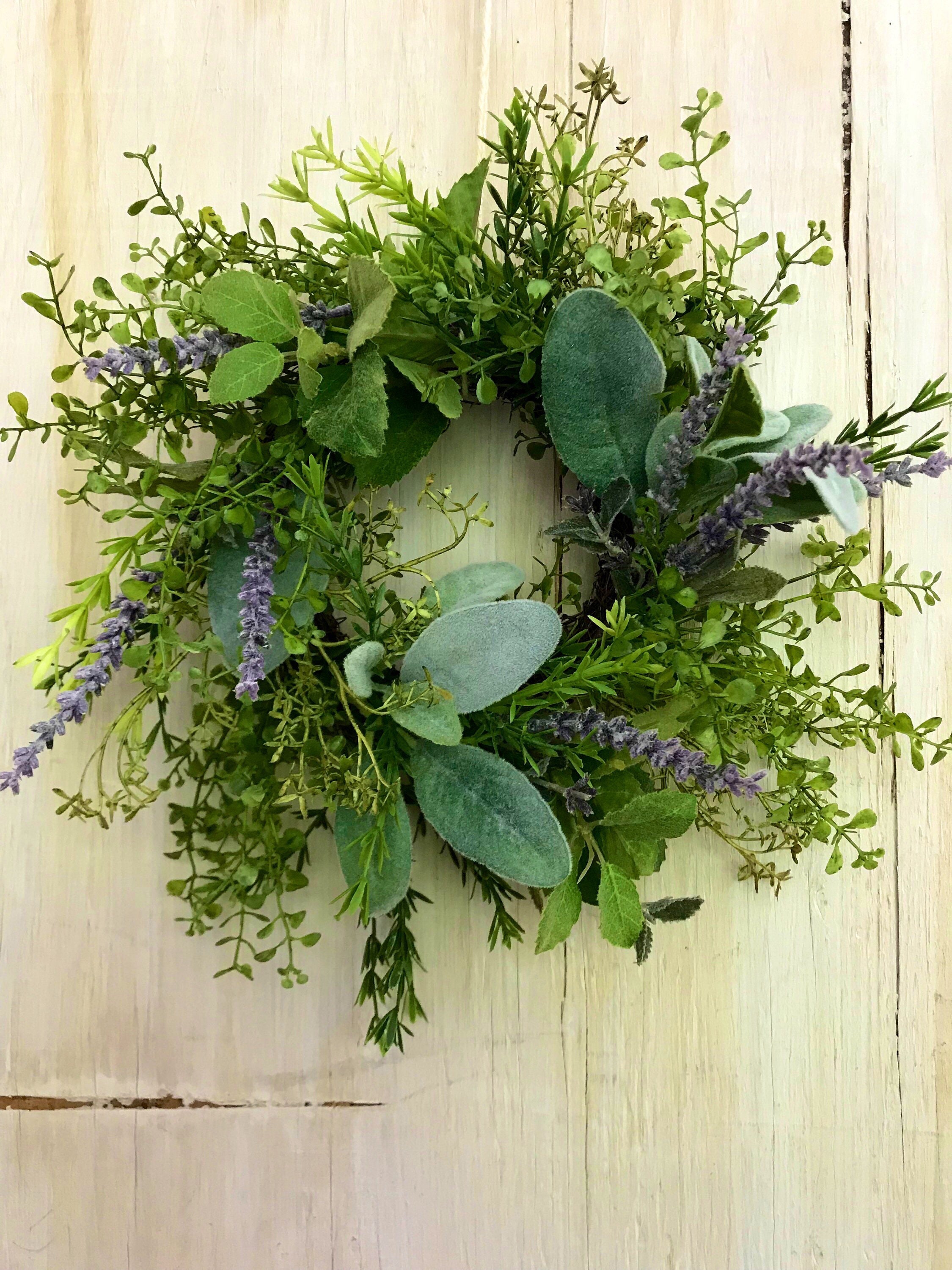 Eucalyptus Mini Wreath/Mini Wreath/Wreath/Year Round Wreath/Wreath with  Bow/Wreath with Roses/Rustic Wreath/Farmhouse Wreath/Indoor Wreath