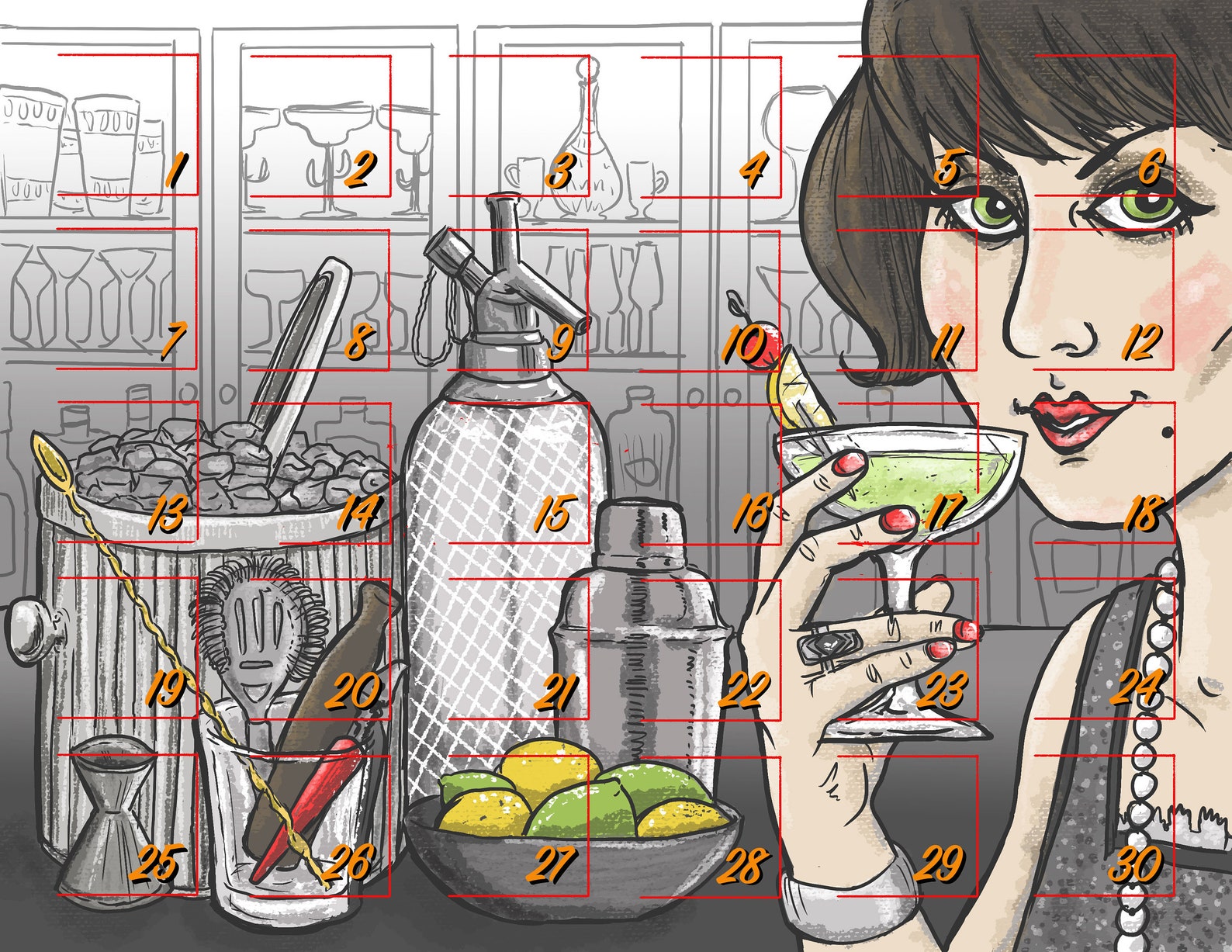 30 Days of Cocktails Mixology Calendar