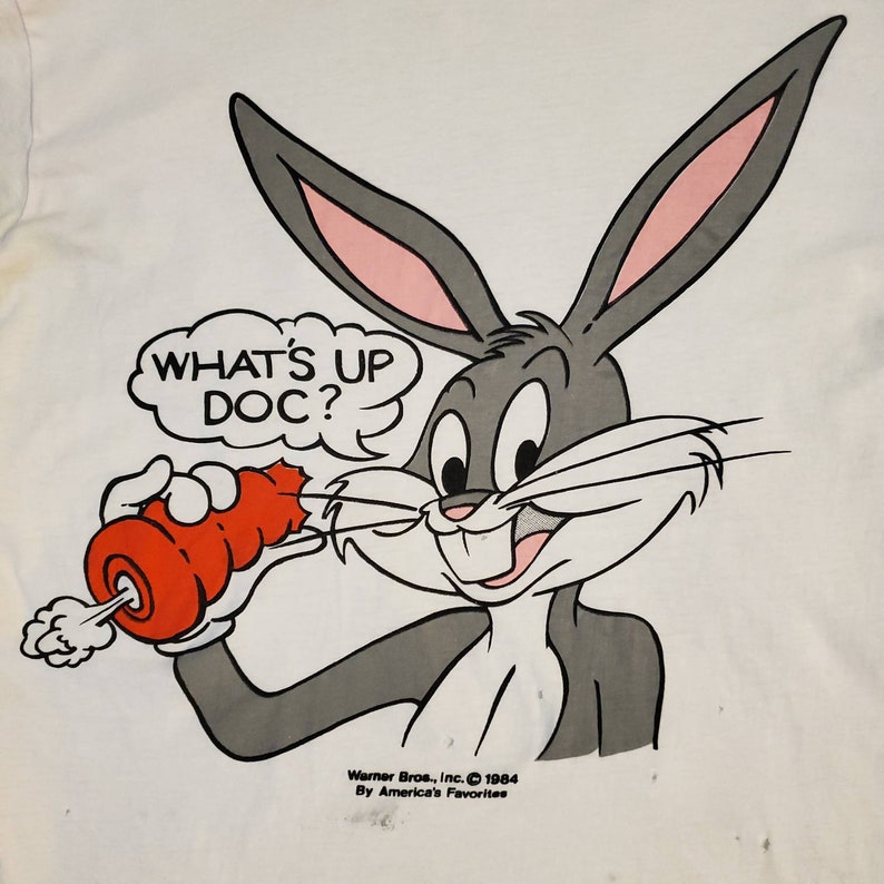 Bugs Bunny What's Up Doc Vintage T Shirt 1984 image 0.