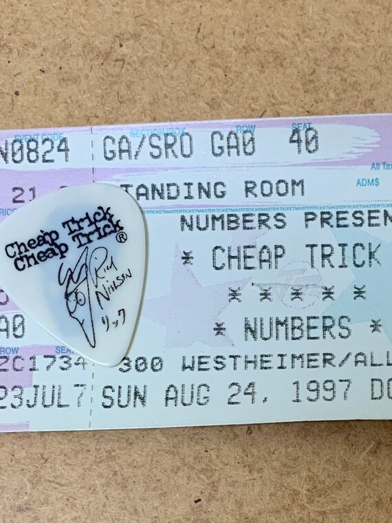 Cheap Trick Vintage Ticket Stub 1997 with Rick Nielsen Guitar Etsy