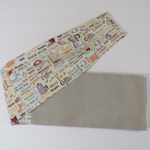 Kitchen Boa: Wearable Dish Towel Scarf in Coffee Theme